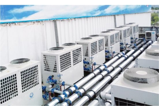 纽恩泰空气能泳池效果图,超低温泳池热泵哪个品牌好