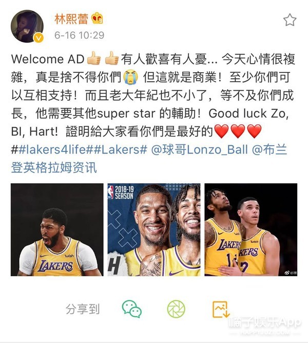 湖人詹皇头号真爱粉,湖人队的名人粉丝