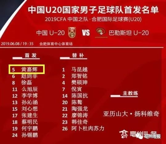 好样的!亳州小伙入选男足U20国家队并担任队长!