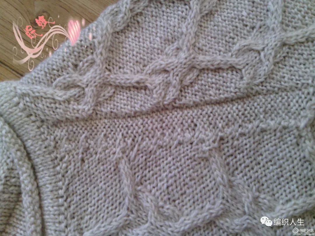 男士插肩袖扭花元宝针毛衣编织,插肩袖羊绒线薄款手工织毛衣教程