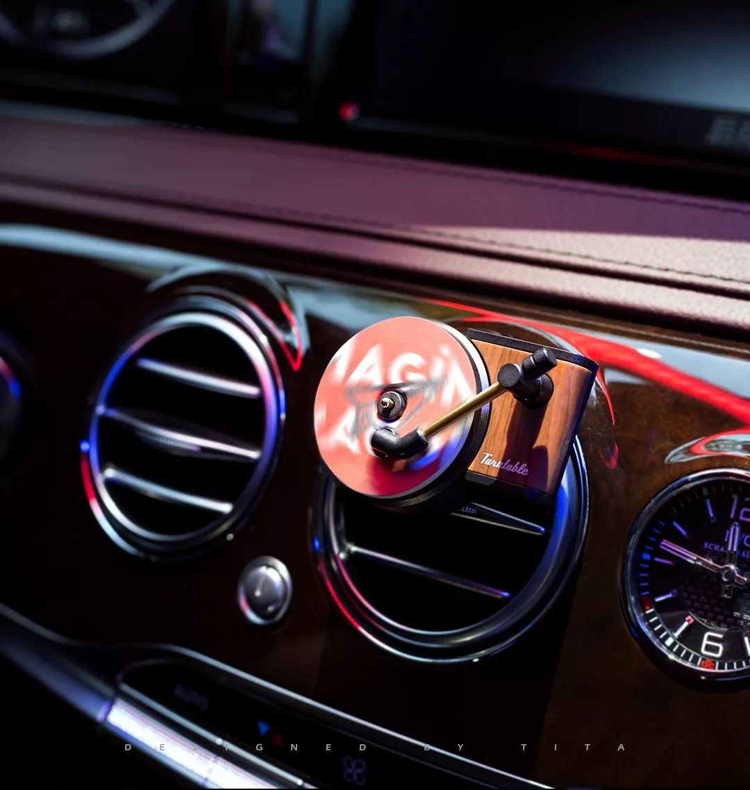 复古唱片机车载香熏,复古唱片车载香水