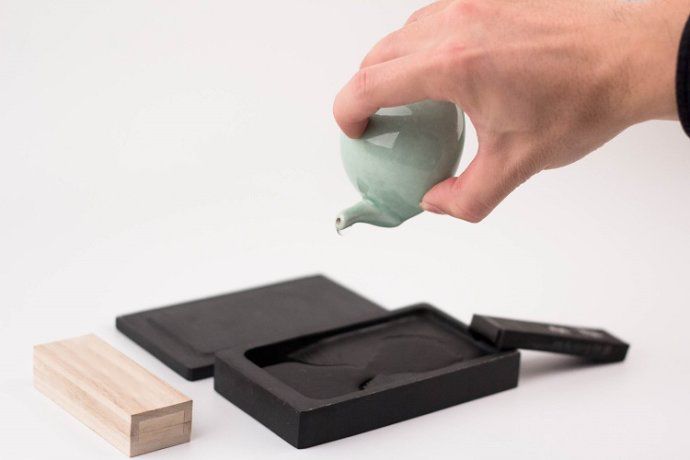 朱砂墨锭磨墨鉴别,怎样用墨条研墨