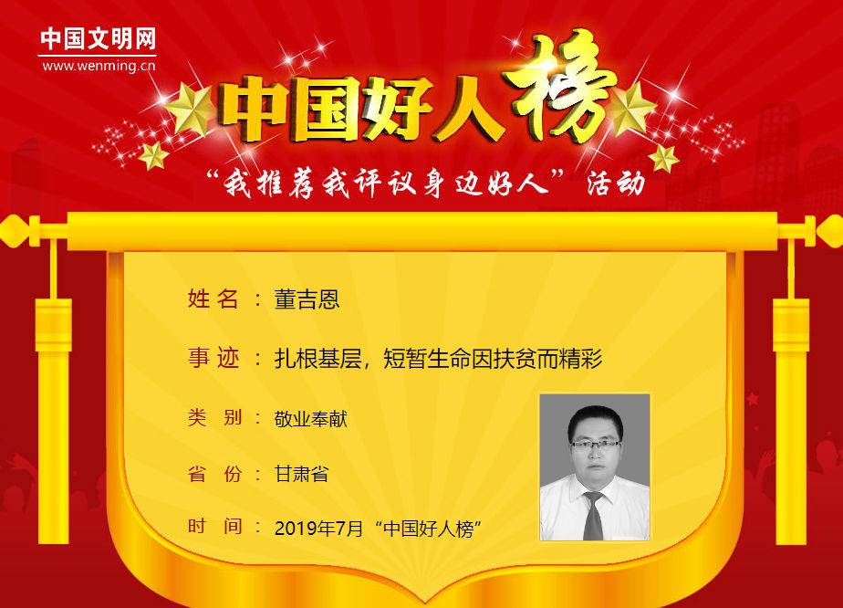 甘肃好人王芳,2021甘肃好人榜完整版
