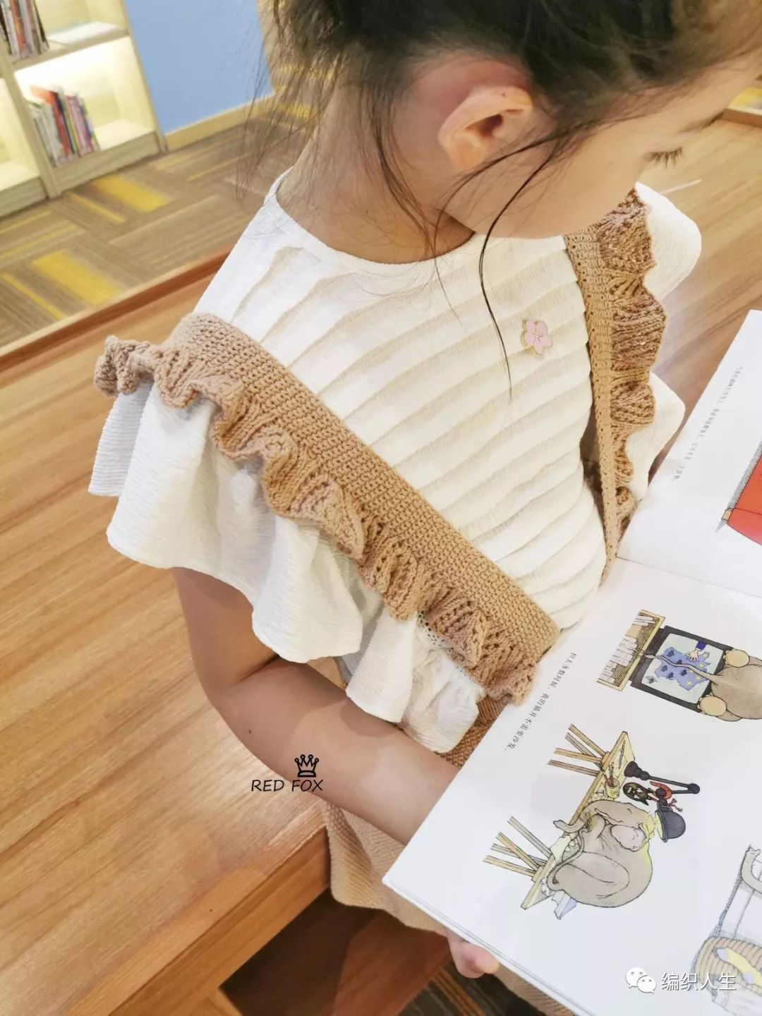 酸奶爱编织荷叶边连衣裙教程视频,荷叶边儿童小裙衫编织教程