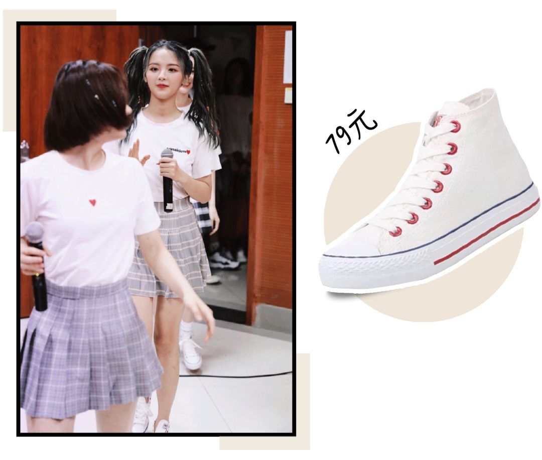 倪妮的同款帆布鞋,倪妮机场同款鞋