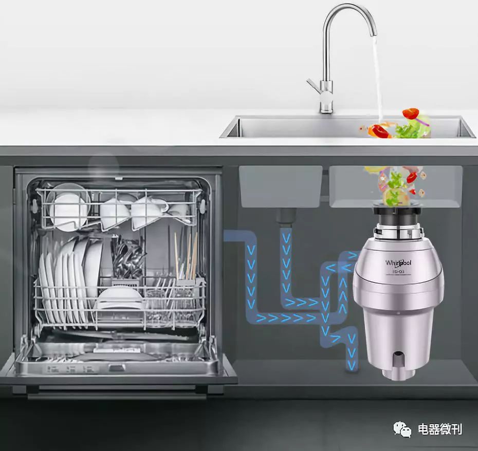 厨房垃圾处理器又智能又环保,清理食物垃圾处理器