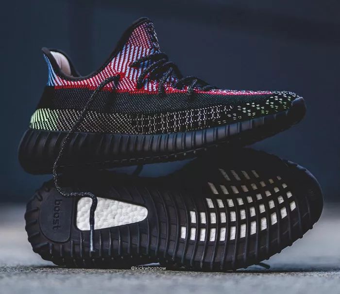 yeezy黑满天星鞋口变褐色,yeezy350coreblack黑红