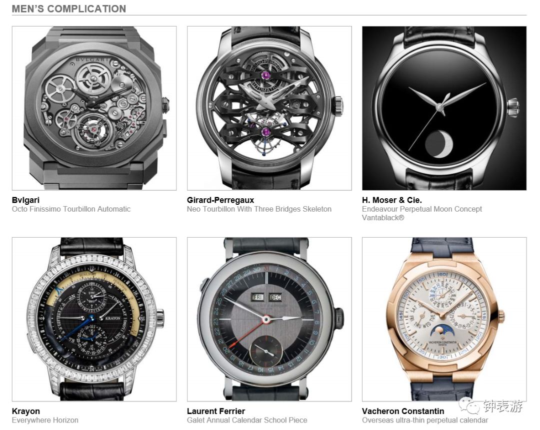 2022瑞士日内瓦gphg挑战奖,日内瓦钟表大赏2020入围表