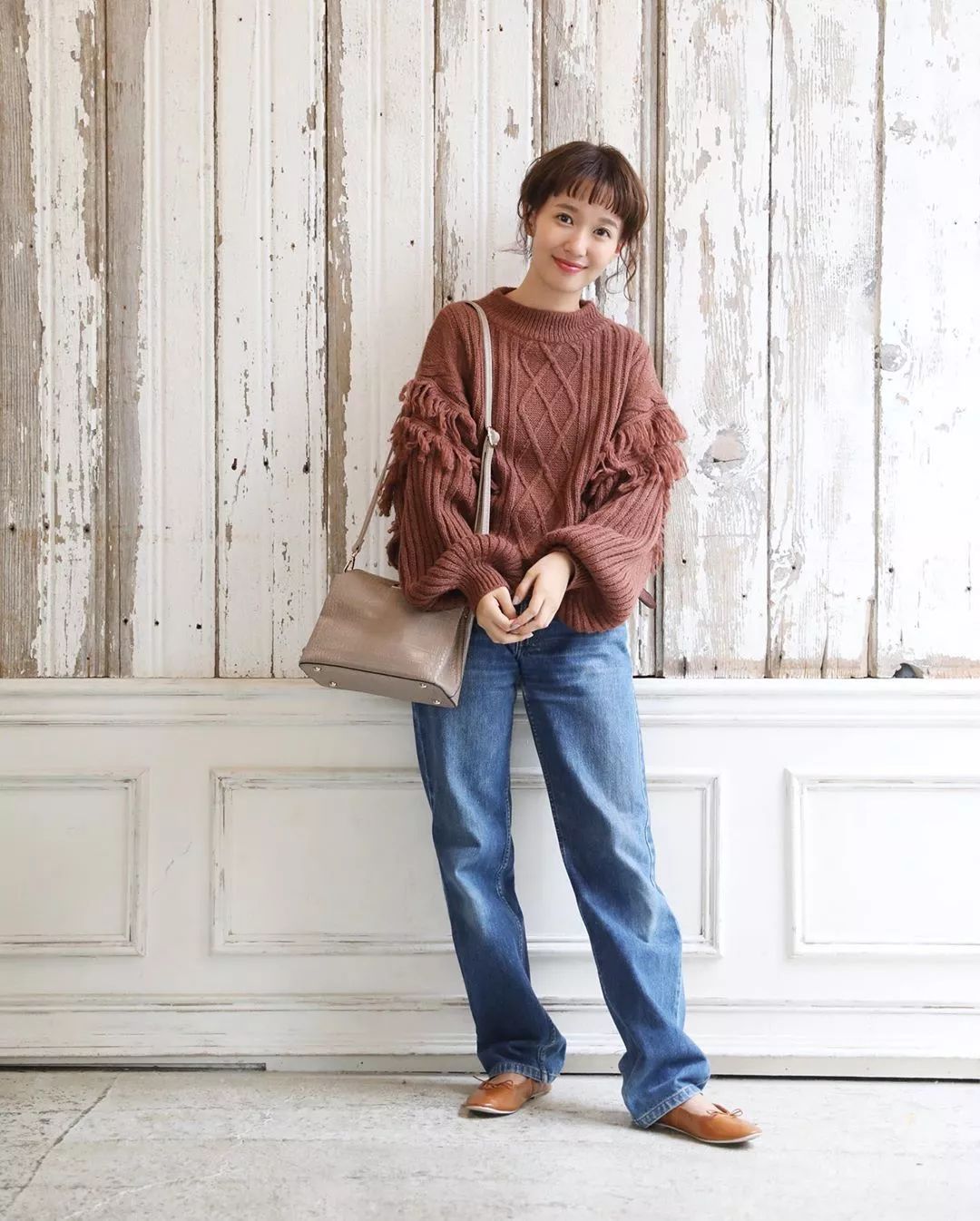 日杂少女改变风格,复古森女文艺优雅穿搭