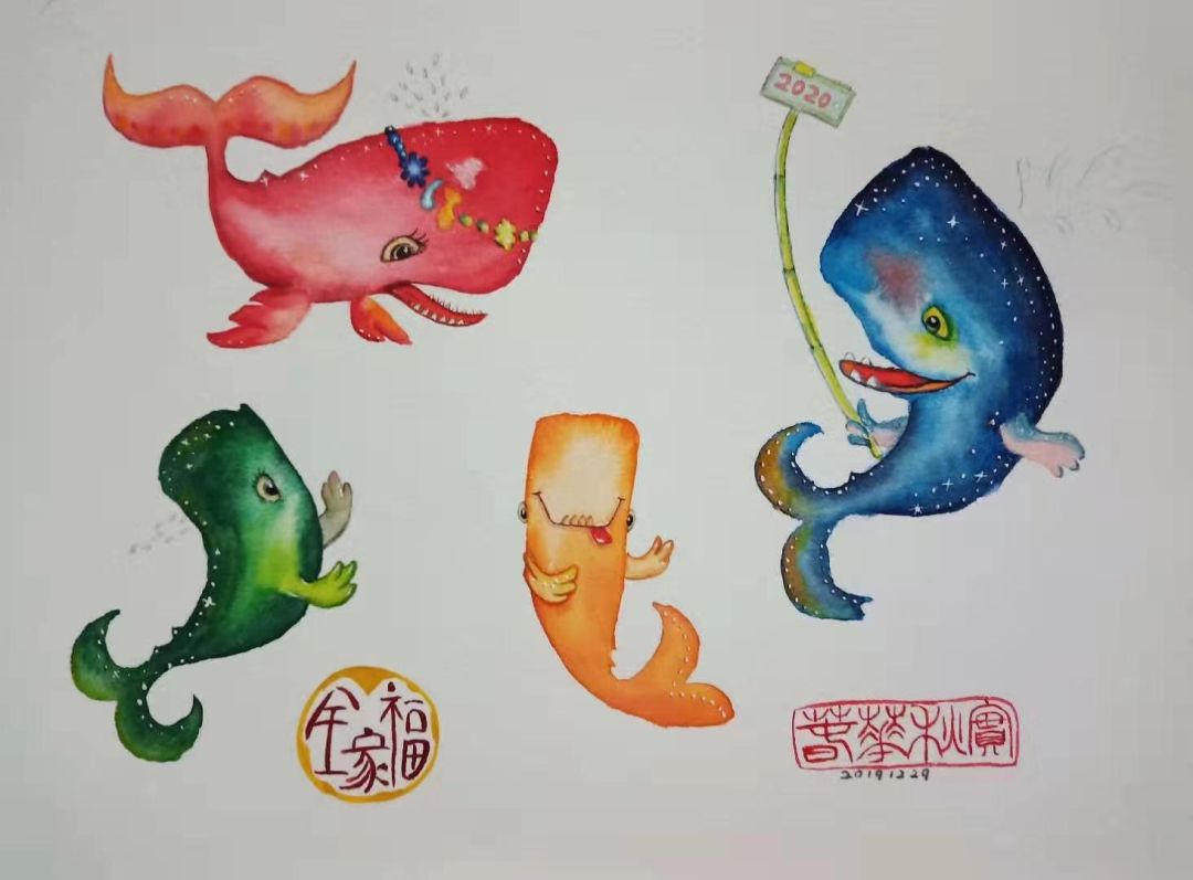 BlingBLling....抹香鲸全家福跨年画展闪亮登场，走过路过不要错过