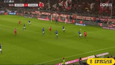 拜仁5-0沙尔克，莱万造三球，穆勒、磁卡破门