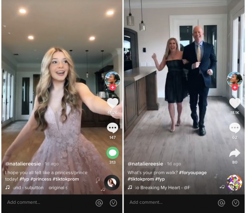 毕业舞会取消，美国姑娘盛装打扮用TikTok开线上舞会，亲爸点赞：她把坏事变好事