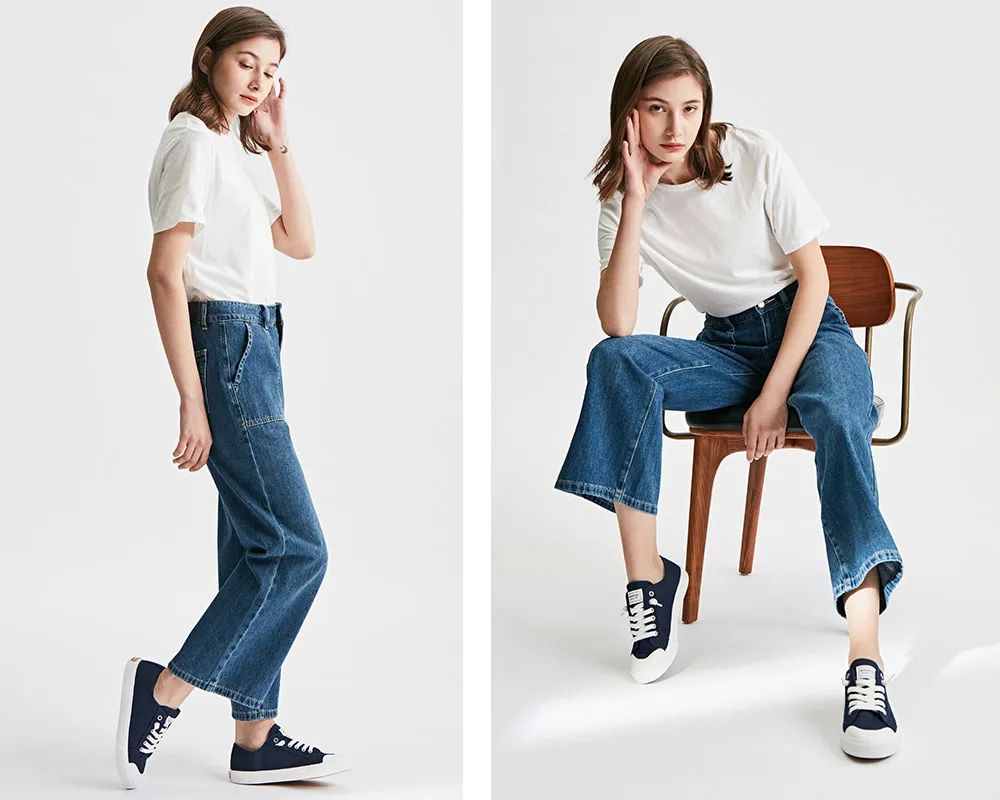 英国的小白鞋,帆布不系鞋带小白鞋