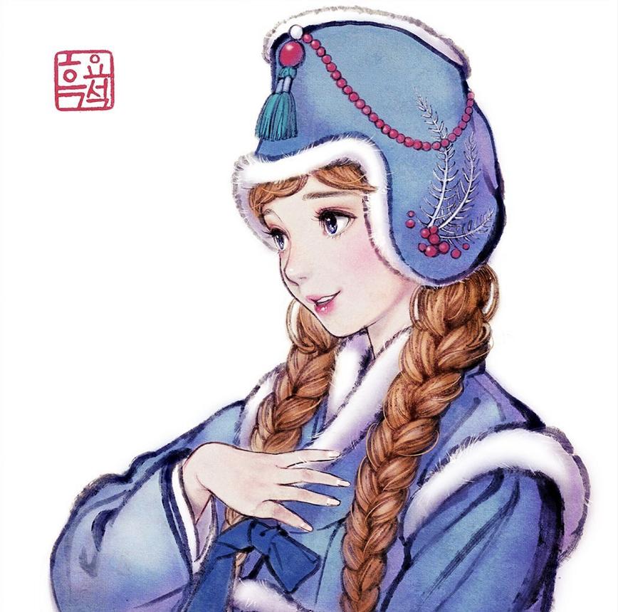 迪士尼公主们穿汉服会是什么样,迪士尼公主系列之民国汉服