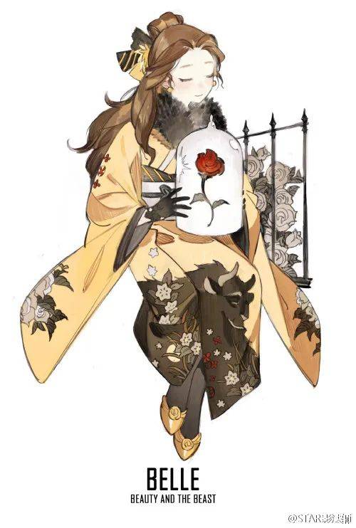 迪士尼公主们穿汉服会是什么样,迪士尼公主系列之民国汉服