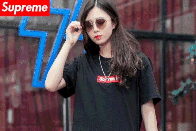 supreme短袖明星同款,明星都在穿的国潮t恤