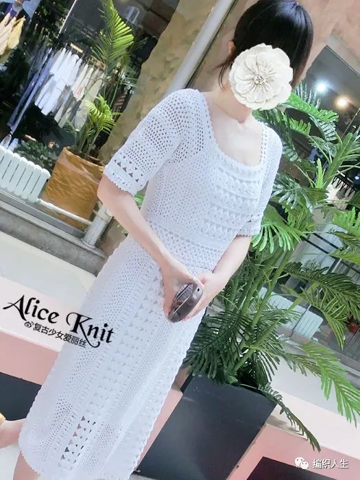 步月秋水图解,宽松马海毛连衣裙编织图解