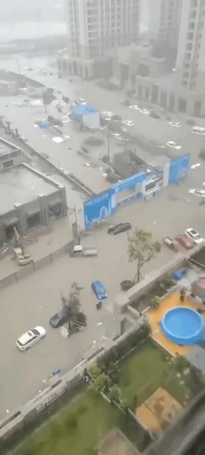 狂风巨浪，多地被淹！“黑格比”登陆了→