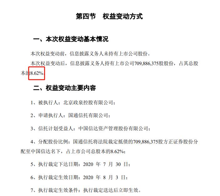 中国信达持股方正证券,中国信达重组方正证券