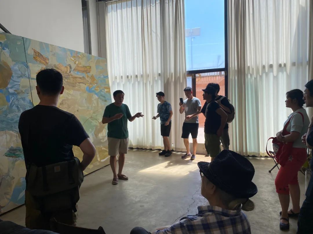 第一届“央美抽象高研班”即将启动|部分入选学员赴孟禄丁等导师工作室参观访问