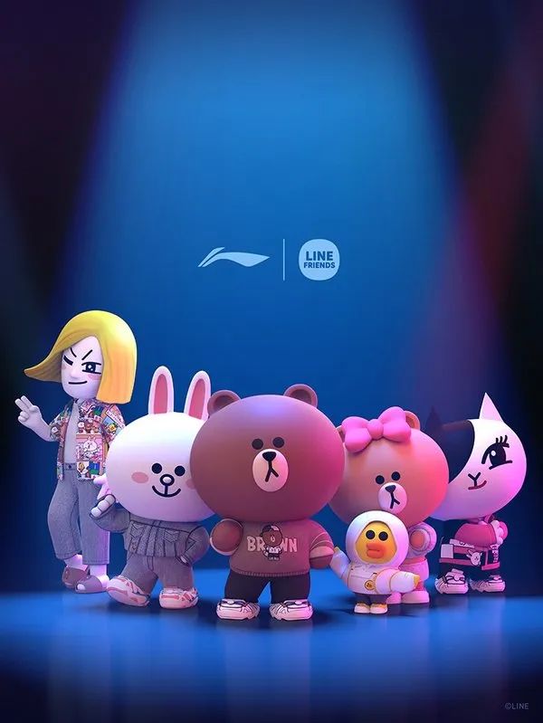 李宁linefriends联名衣服,李宁linefriends联名连帽卫衣