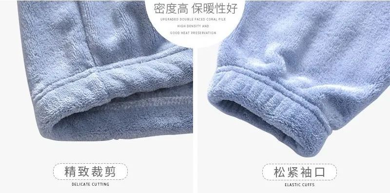 珊瑚绒睡衣冬季可外穿,双面珊瑚绒睡衣睡袍