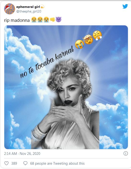 错的离谱！外媒：马拉多纳去世后，推特上“麦当娜去世”消息却“炸锅”