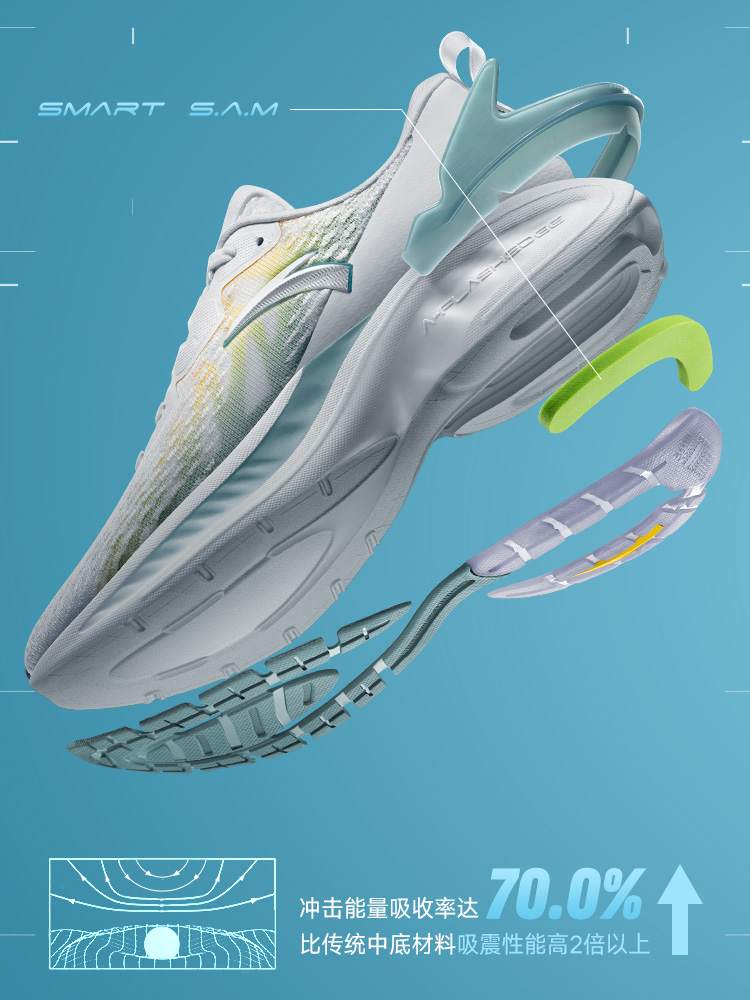 安踏毒刺跑鞋a-shock缓震,安踏马赫跑鞋缓震