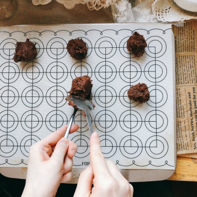 布朗尼海盐巧克力薄脆饼干,布朗尼脆巧克力饼干