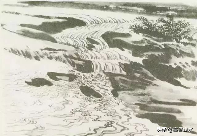 国画山水的水的画法,国画水的画法视频教程