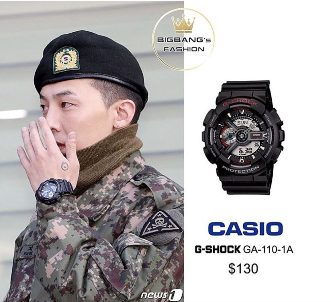 权志龙戴的卡西欧,权志龙退伍同款卡西欧