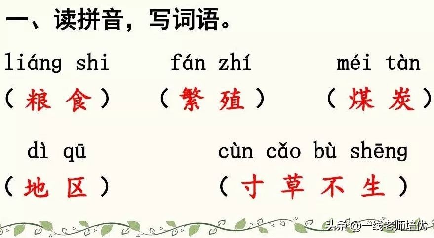 知识点+练习题部编版五年级语文上册16太阳