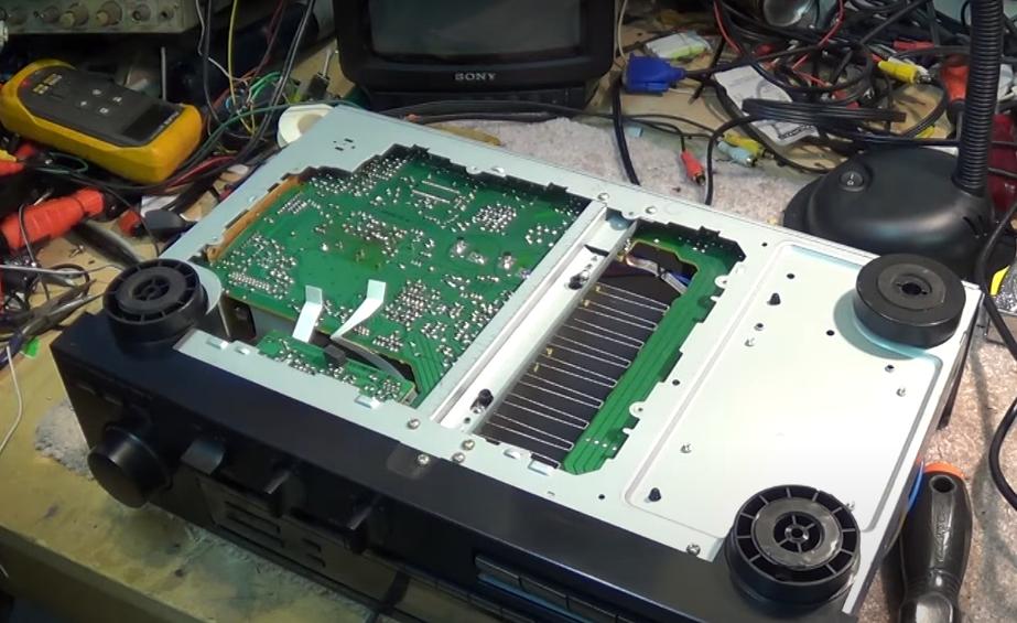 SONYSTRAV570功放机,拆解维修,采用STK4192II厚膜功率放大