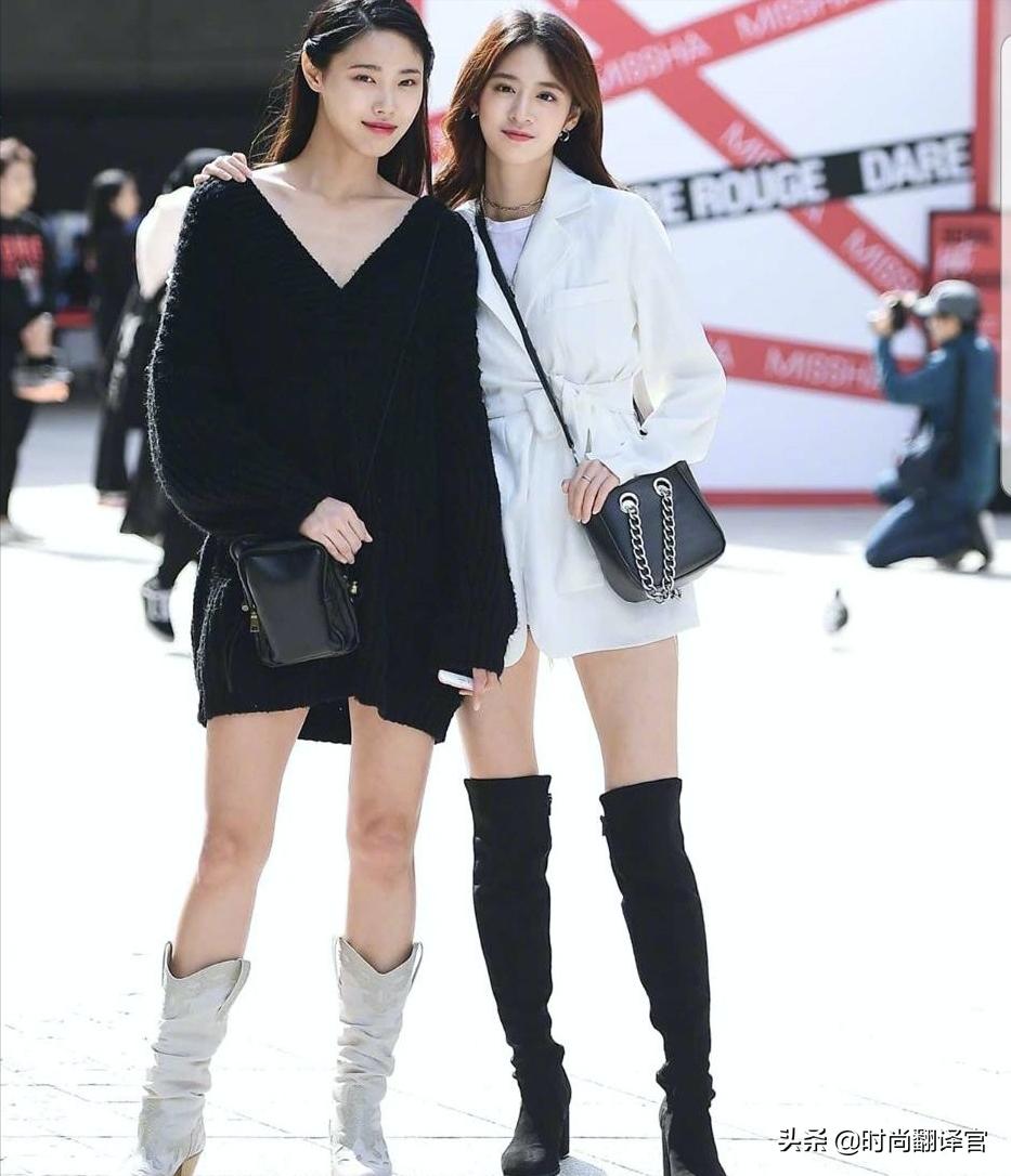 韩国女生街拍穿衣打扮,韩国美女穿个性衣服走秀