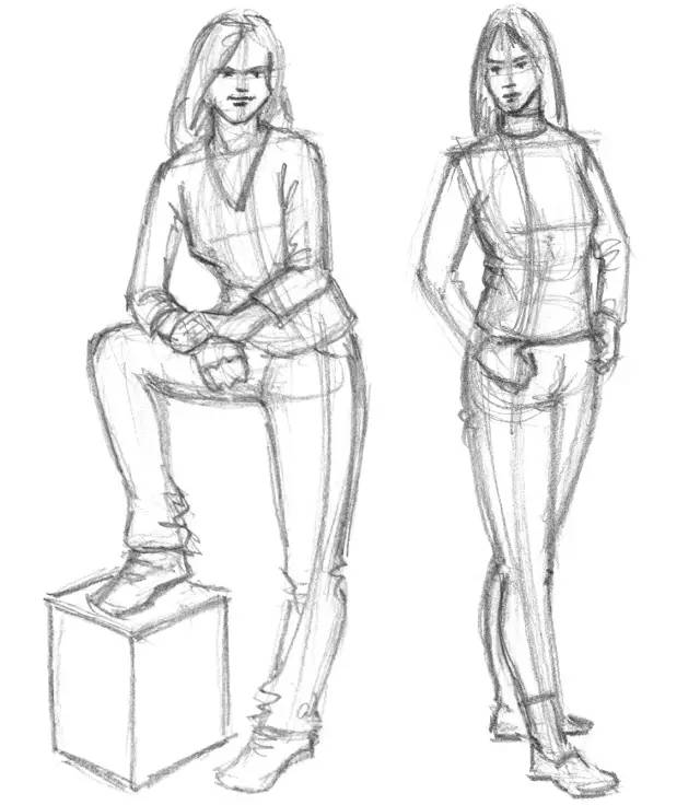 脸部线稿基础画法,线稿结构图怎么画