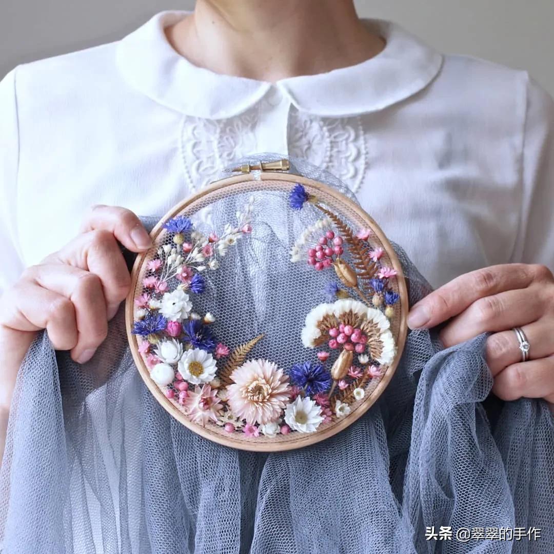 干花刺绣来源,干花刺绣图案