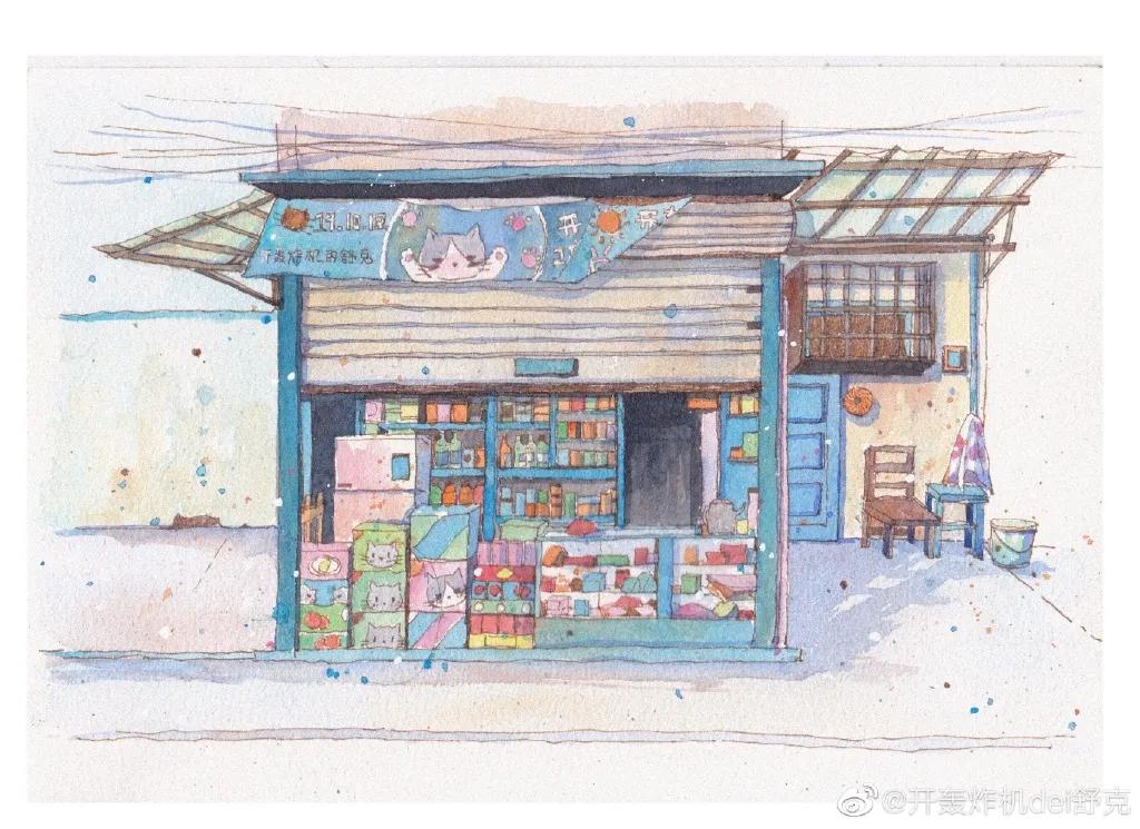 意境钢笔水彩画步骤,钢笔水彩画临摹简单入门