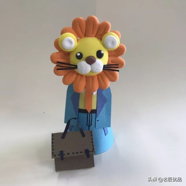用黏土做简单又可爱的小狮子,小狮子粘土手工制作教程