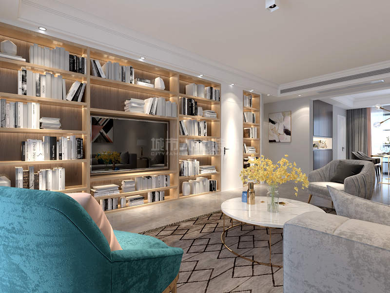 西安曲江美好时光95平米装修,曲江现代简欧风格推荐