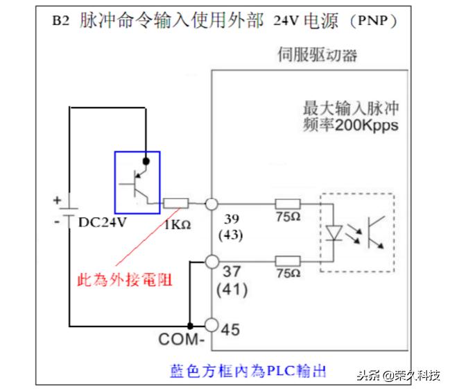 台达plc输入点怎么接线,台达伺服与plc接线示意图