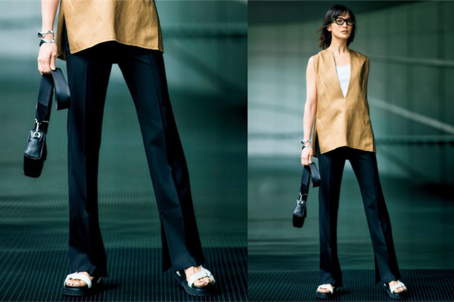 潮鞋推荐女粗跟凉鞋穿搭,日系休闲穿搭鞋子