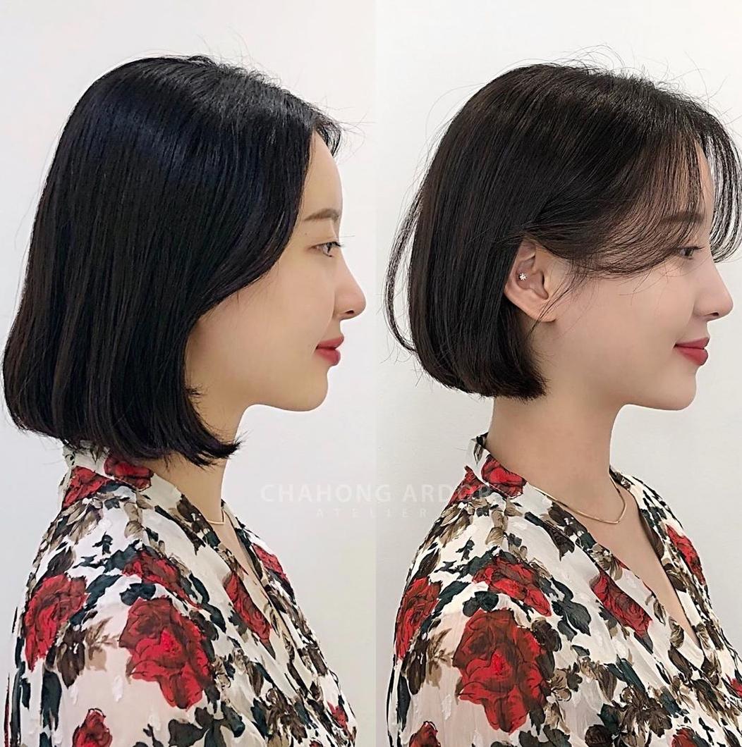 发型微整前后,发型微定型