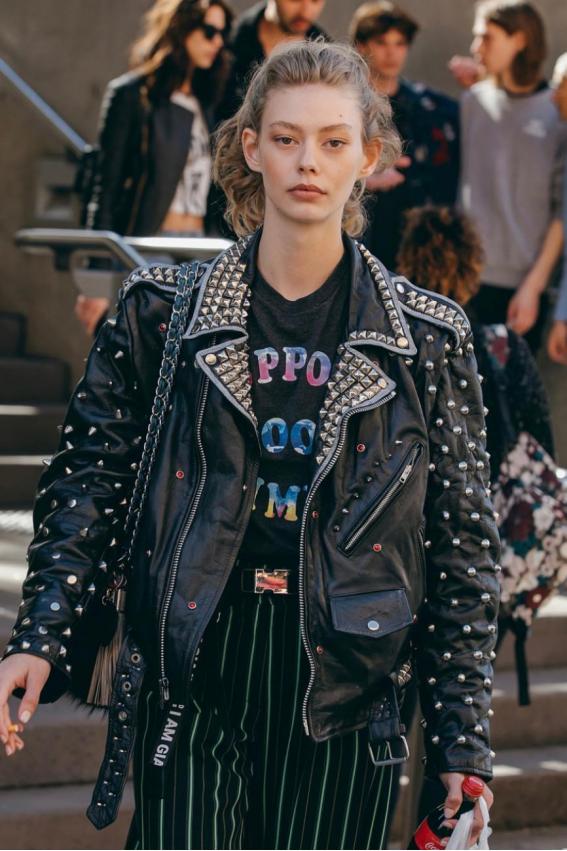 皮衣搭配图片刘诗诗,张钧甯的皮衣穿搭干练又显气场