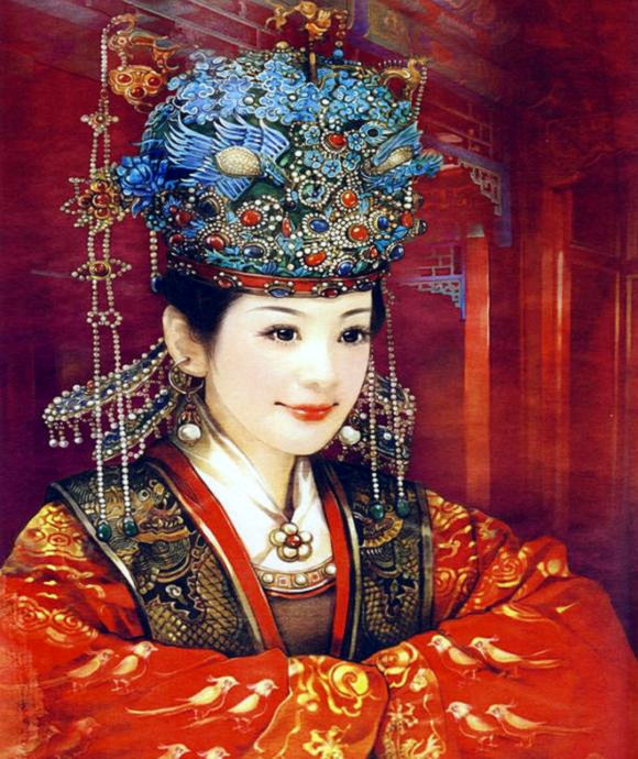 汉装潋滟---德珍彩绘古典美女画