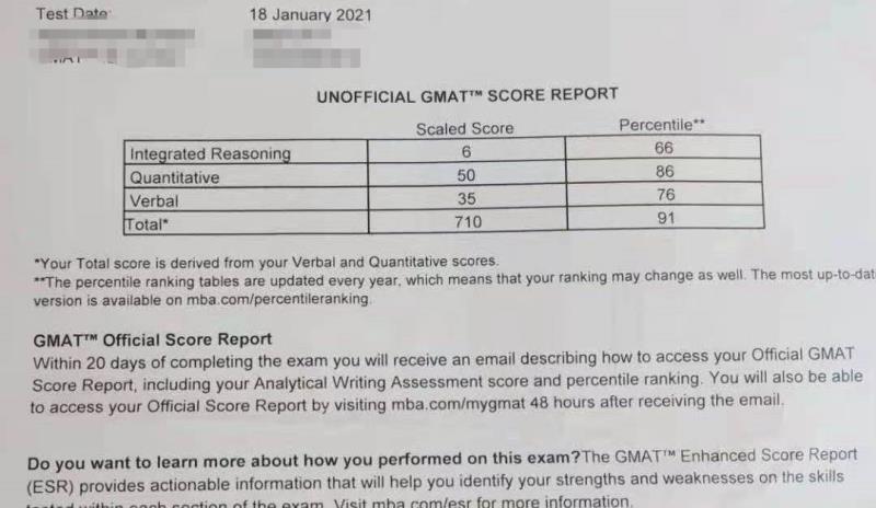 从GMAT560到710，庆幸自己做出了正确的选择