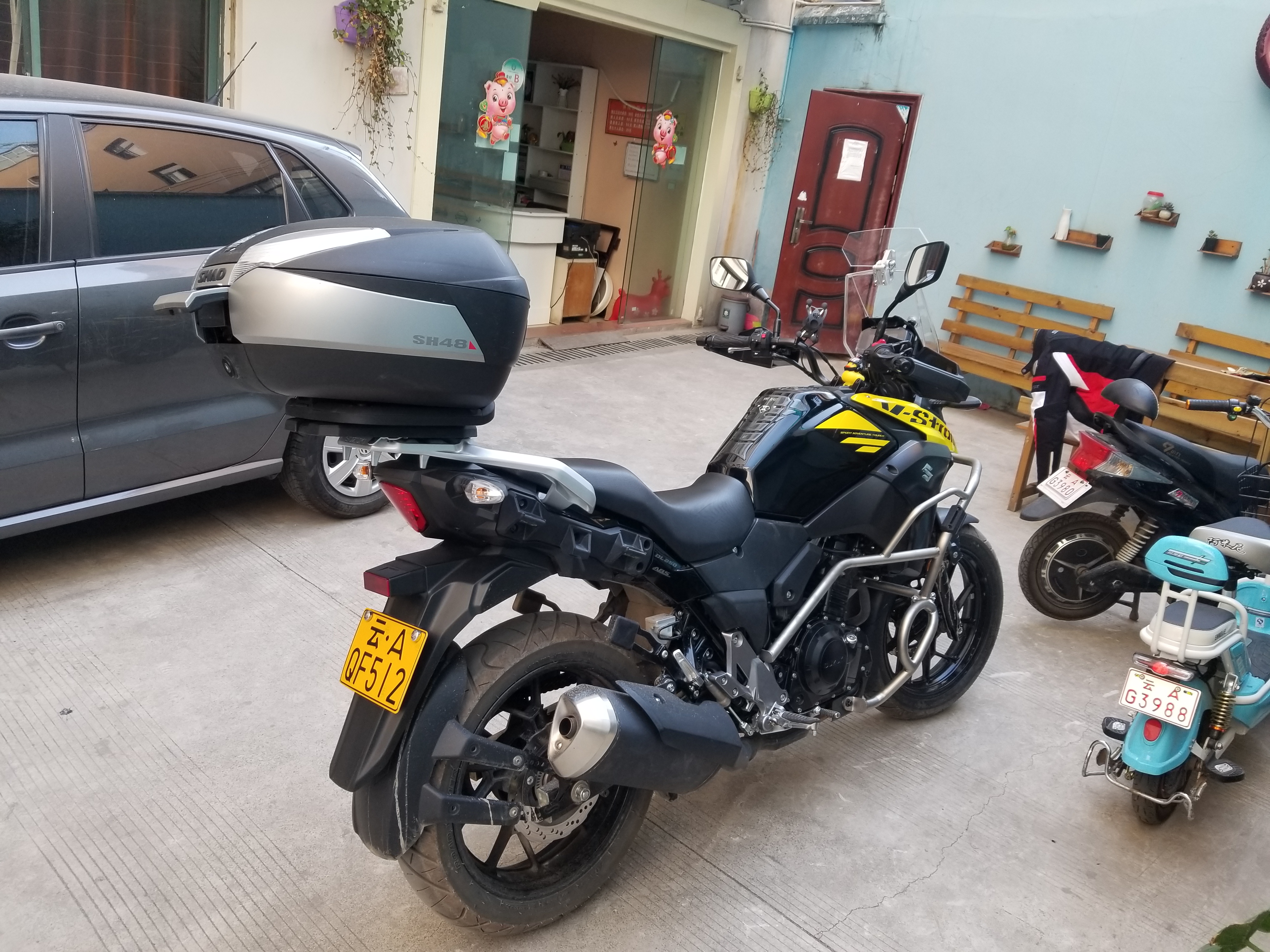 豪爵铃木dl250萝卜尾箱怎么安装,dl250夏德尾箱可以快拆吗