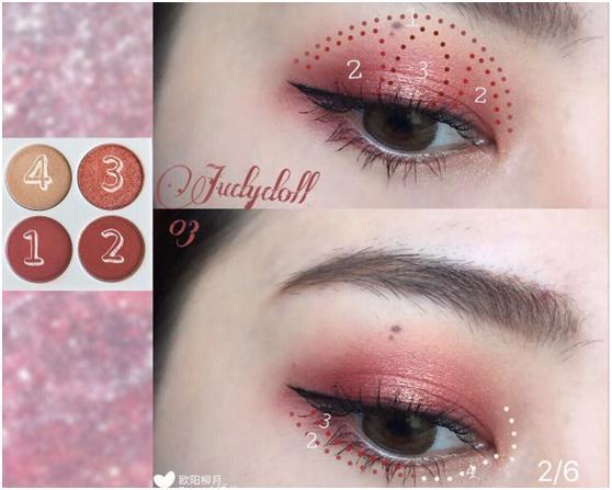 可以轻松搞定全妆的傻瓜式眼影盘,眼影教程日常化妆眼影盘