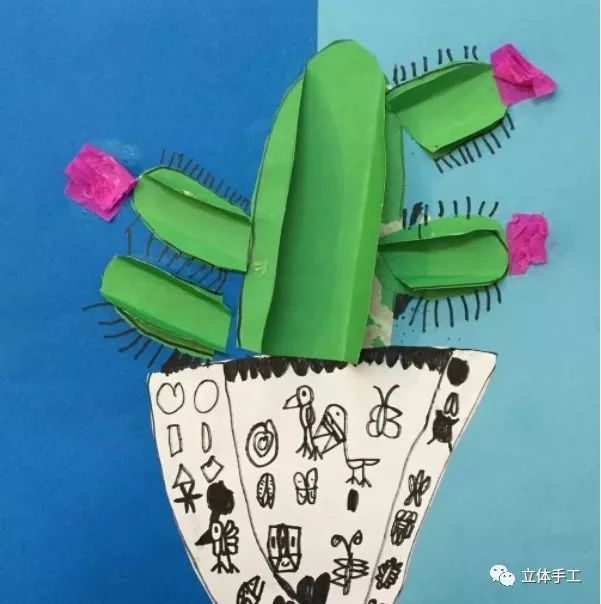 怎么可以用白纸做漂亮的仙人掌,超简单的手工仙人掌