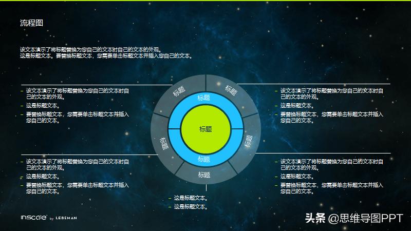 黄绿色ppt模板简约过渡页,以黄蓝绿为基础色调的ppt模板