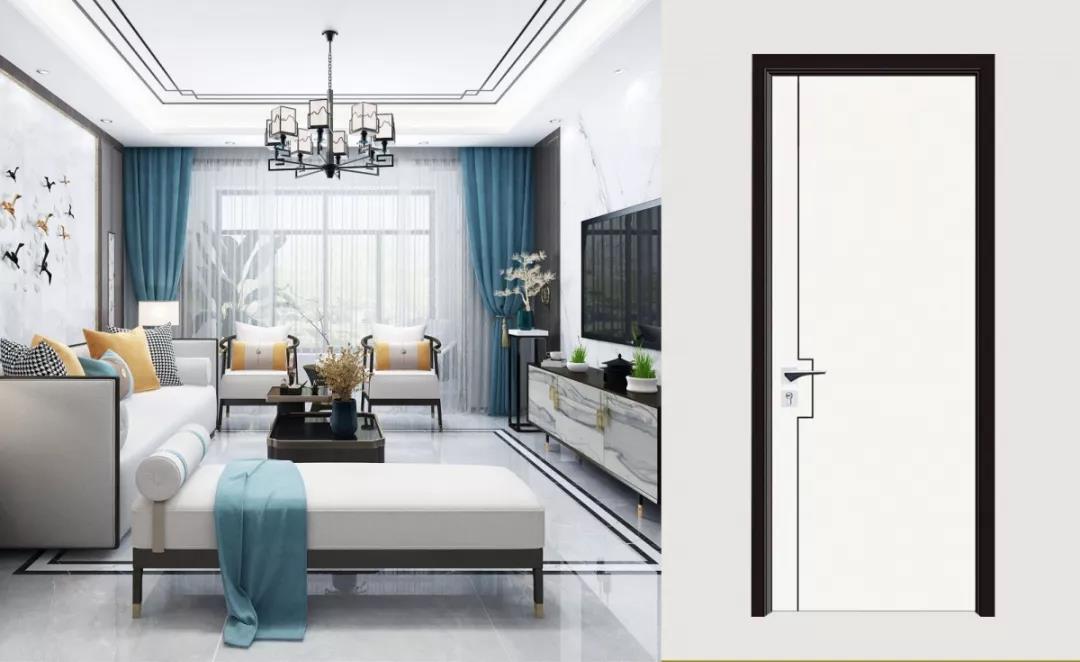 美爆整个夏天的家居流行色，用在木门上还真是好看啊